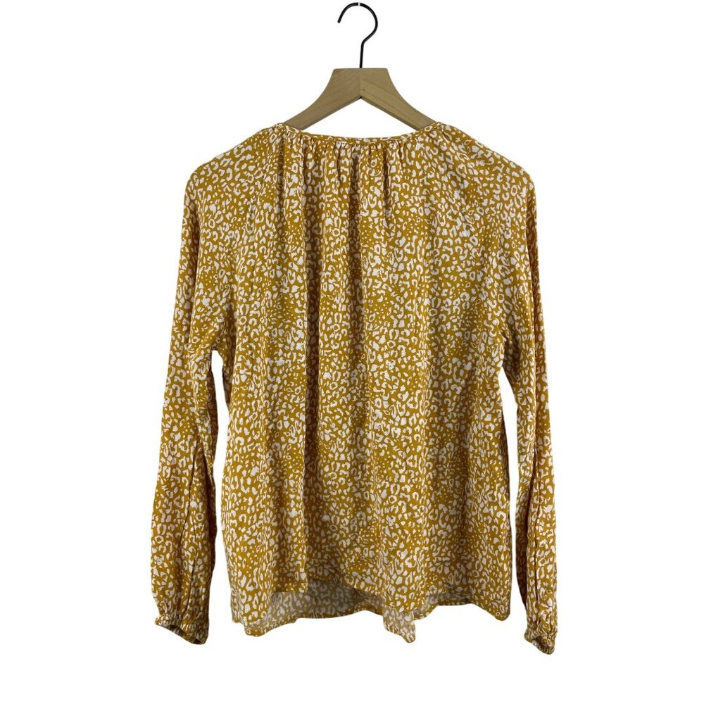 Savanna Jane Women's Large Southwestern Embroidered Yellow Peasant Bouse - Picture 7 of 9
